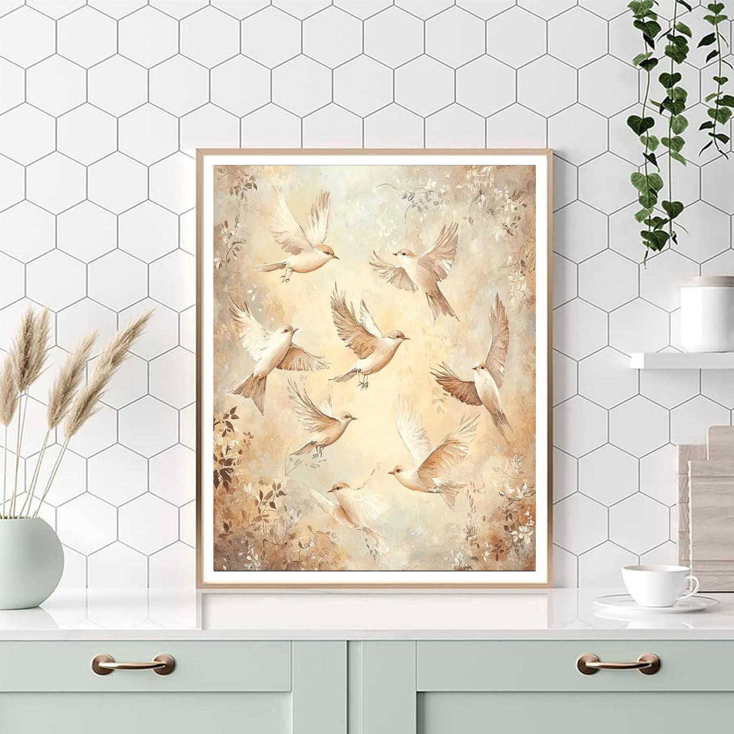 Leonardo Da Vinci Inspired The Flight Of Birds  Paint By Numbers Art
