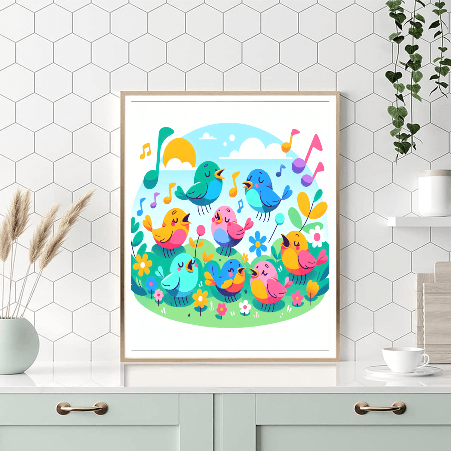 Musical Meadow With Singing Birds Paint By Number