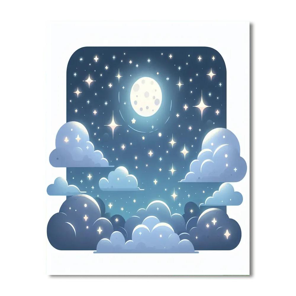 Celestial Nightscape Fantasy Paint By Color