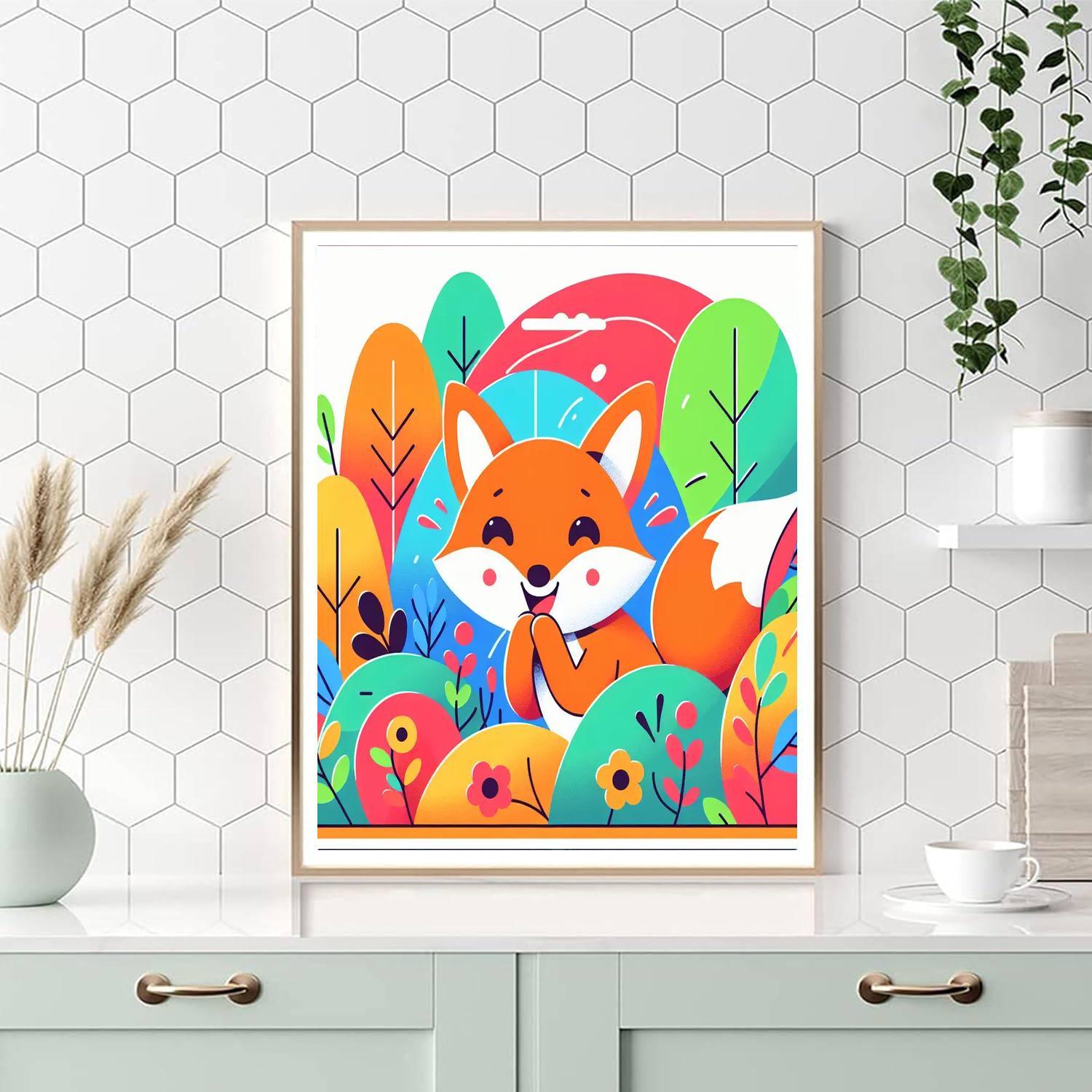 Giggles The Fox Paint By Numbers Kits