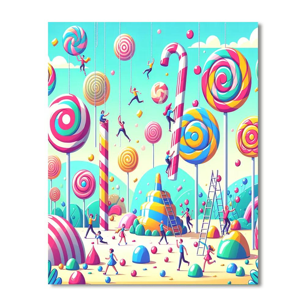 Charming Candy Wonderland Paint By Numbers