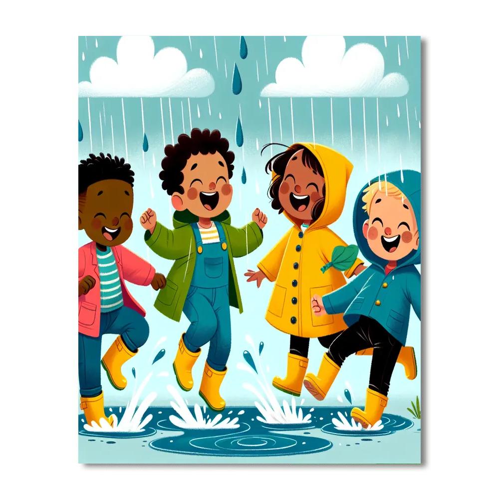 Rainy Day Adventure Number Painting