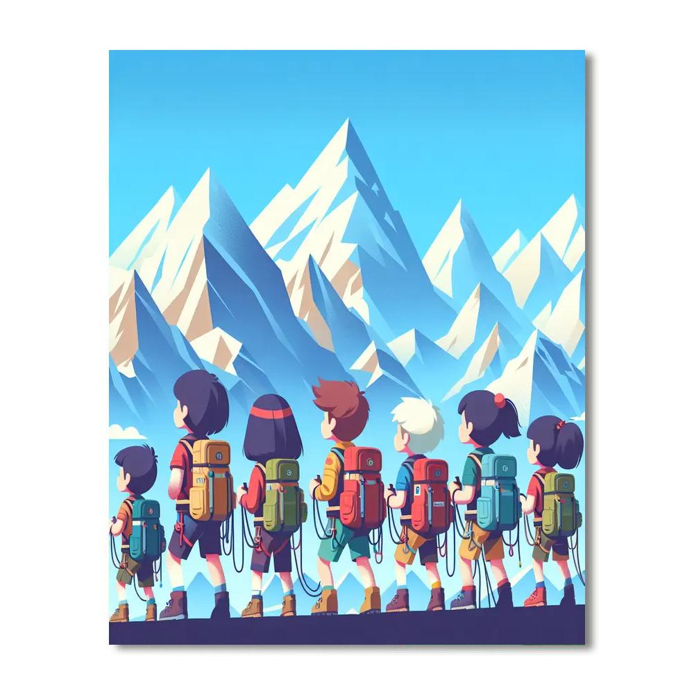 Adventurous Mountain Expedition Painting By Numbers Kit
