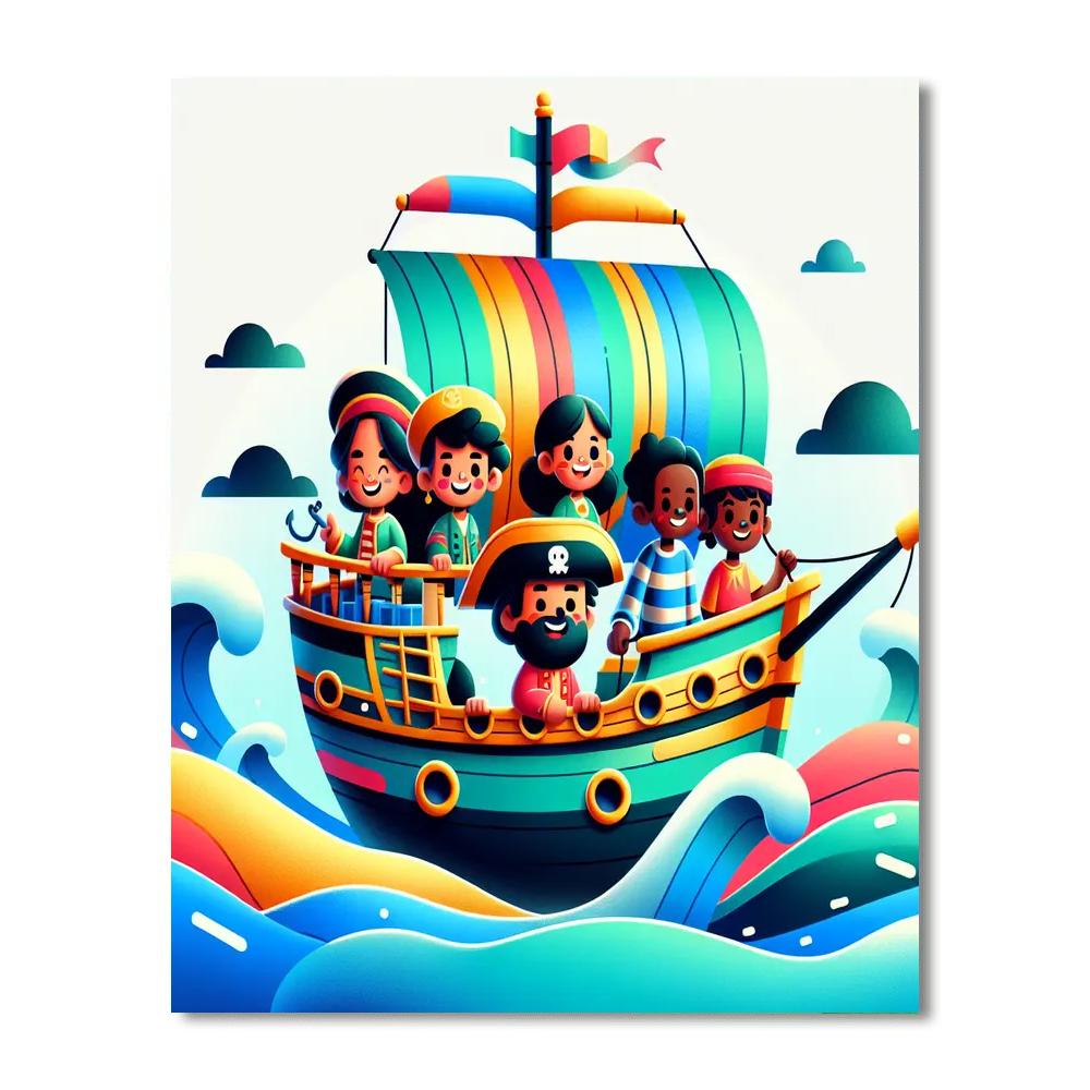Happy Sea Voyage Paint By Numbers Art