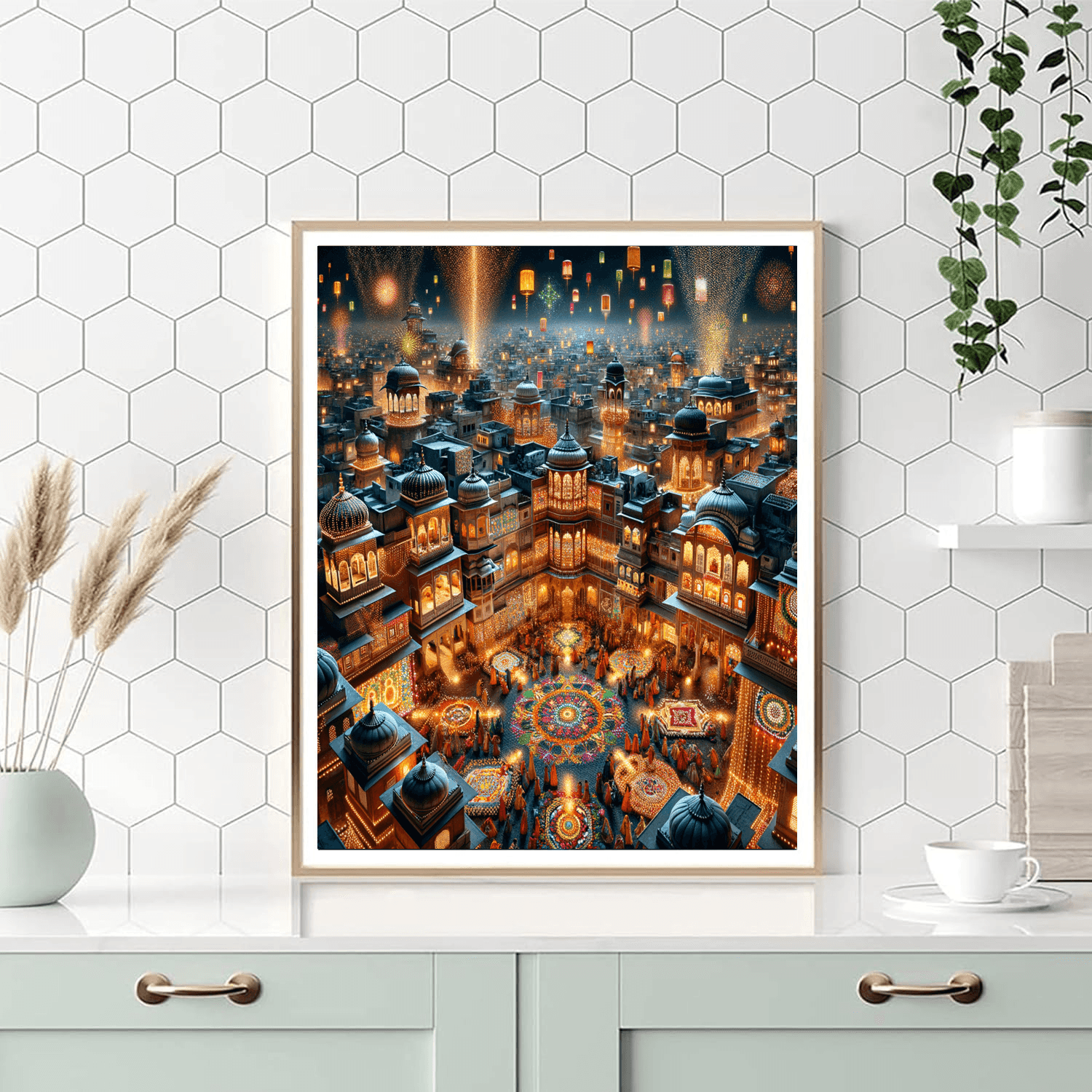 Diwali Festival - Jaipur, India Painting By Numbers Kit