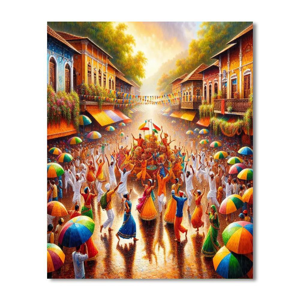 Monsoon Carnival - Goa Painting Number Kit