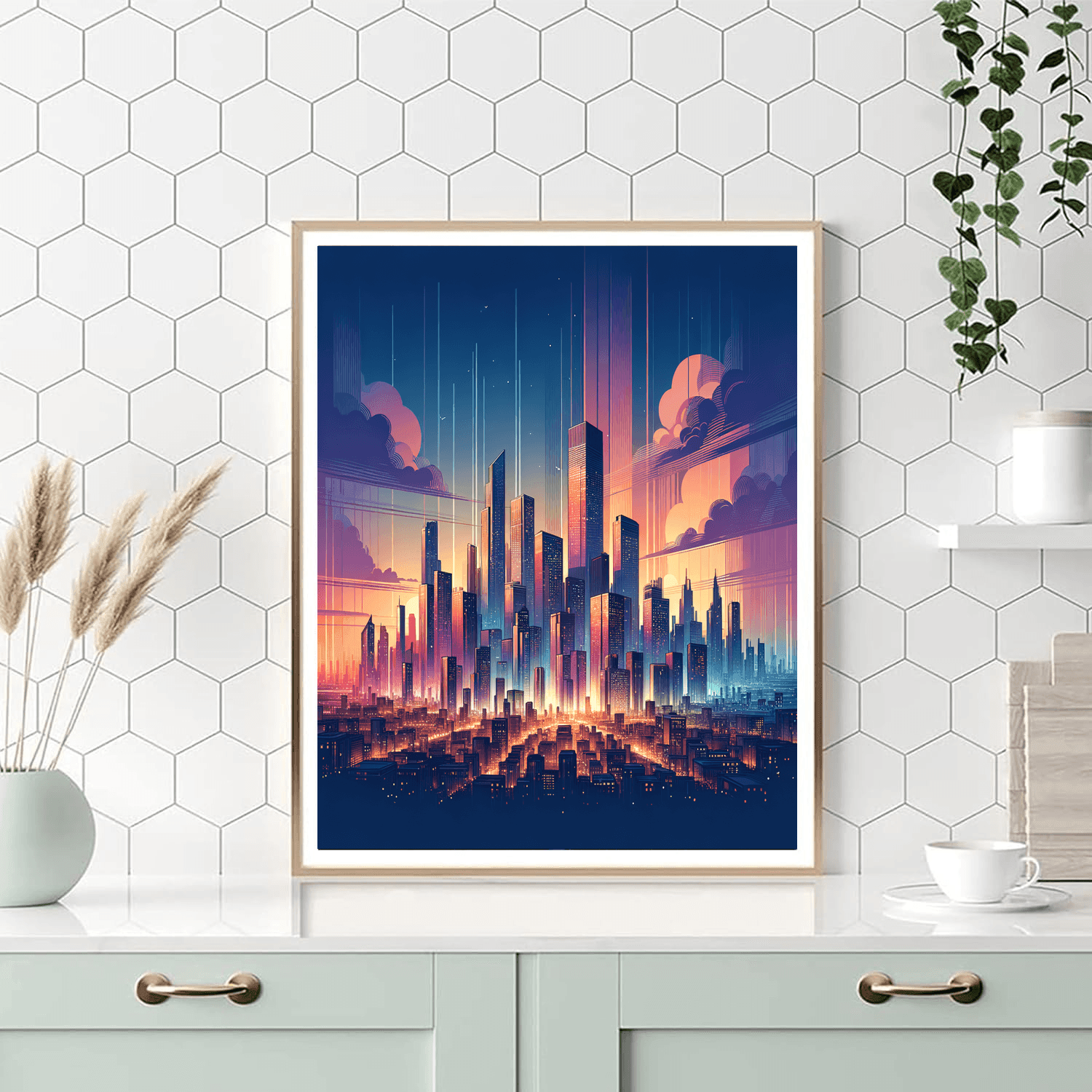 Dreamy City Skyline Paint By Number
