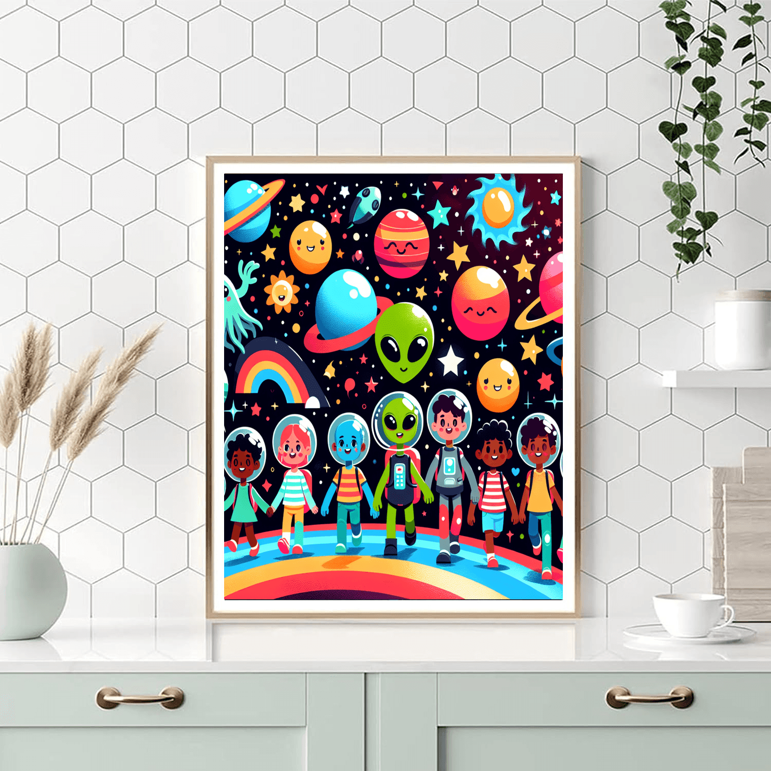 Friendly Alien Adventure Paint By Color
