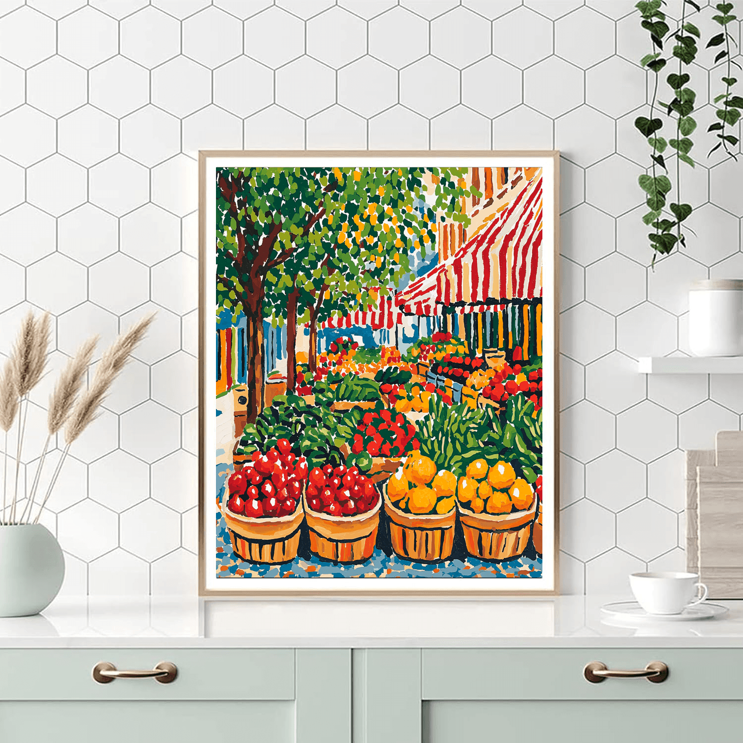 Henri Matisse Inspired Colorful City Market  Paint By Color