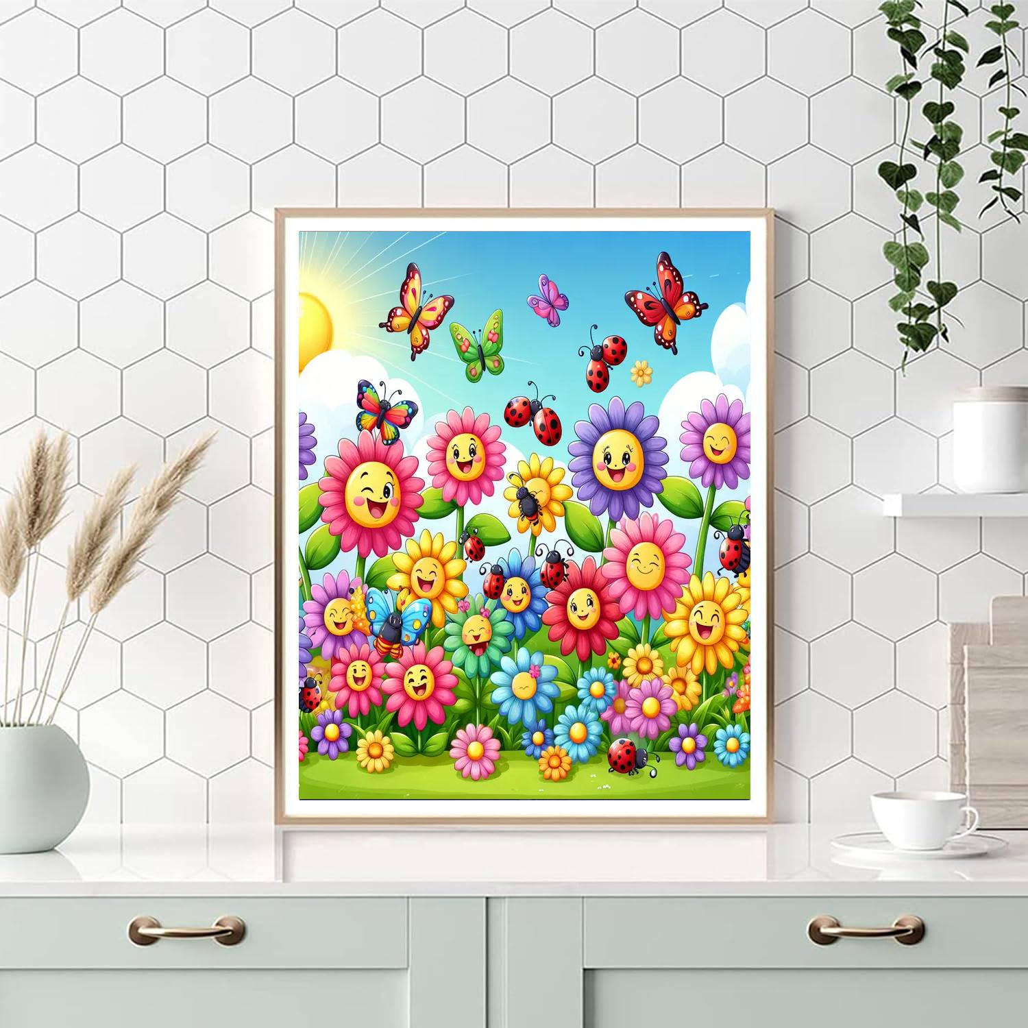 Joyful Garden Of Friends Numbered Painting Kits