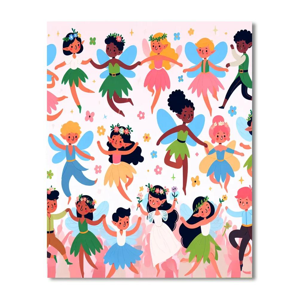 Colorful Fairy Parade Painting By Numbers Kit