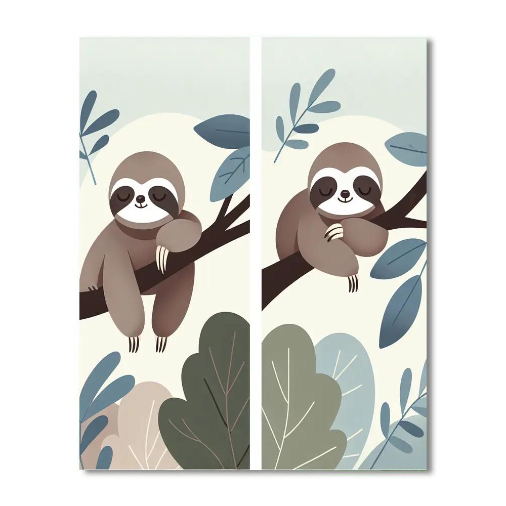 Sleepy Sloths Numbered Painting Kits