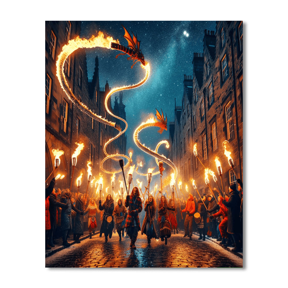 Hogmanay Fire Festival Paint By Number