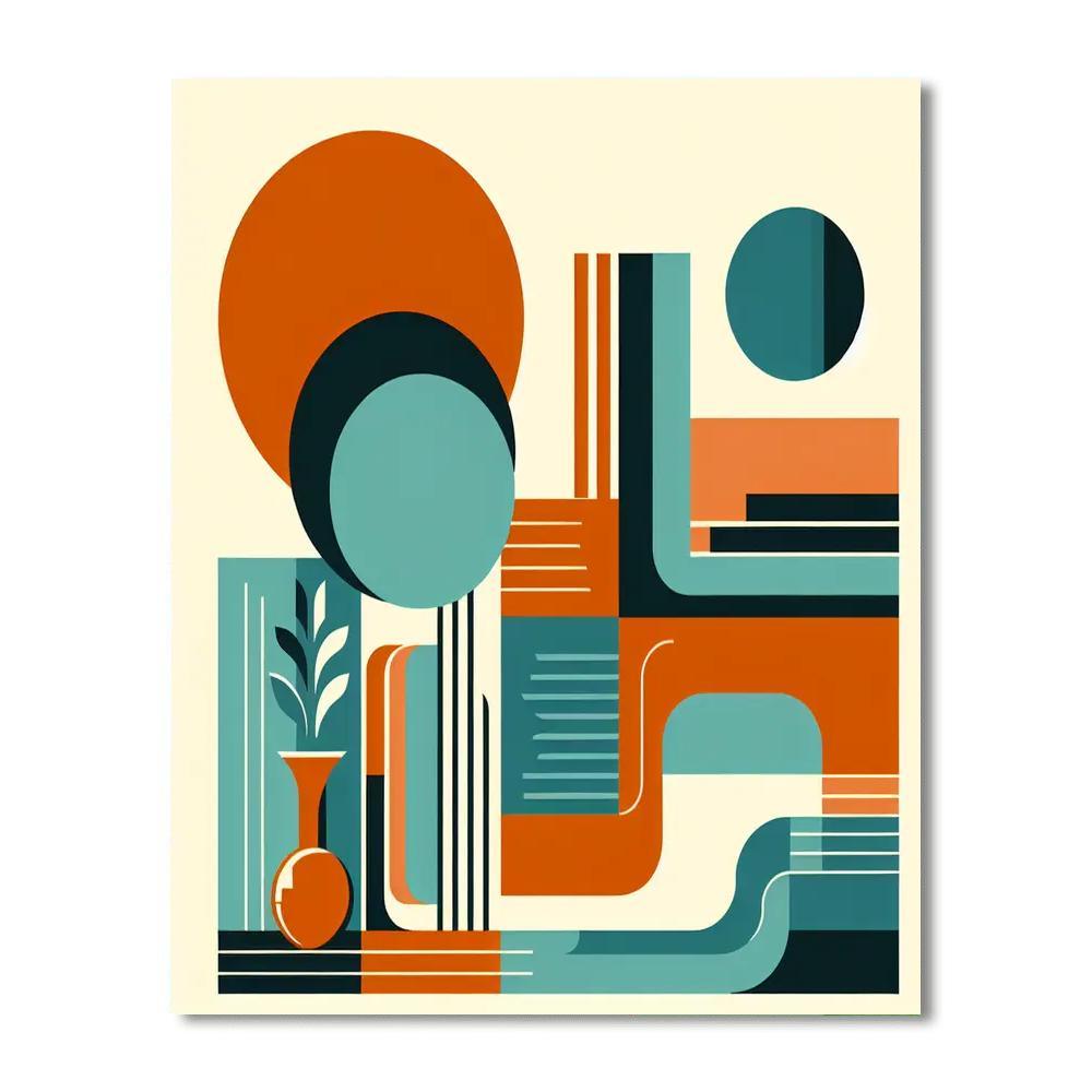 Mid-century Abstract Wall Art Paint By Number