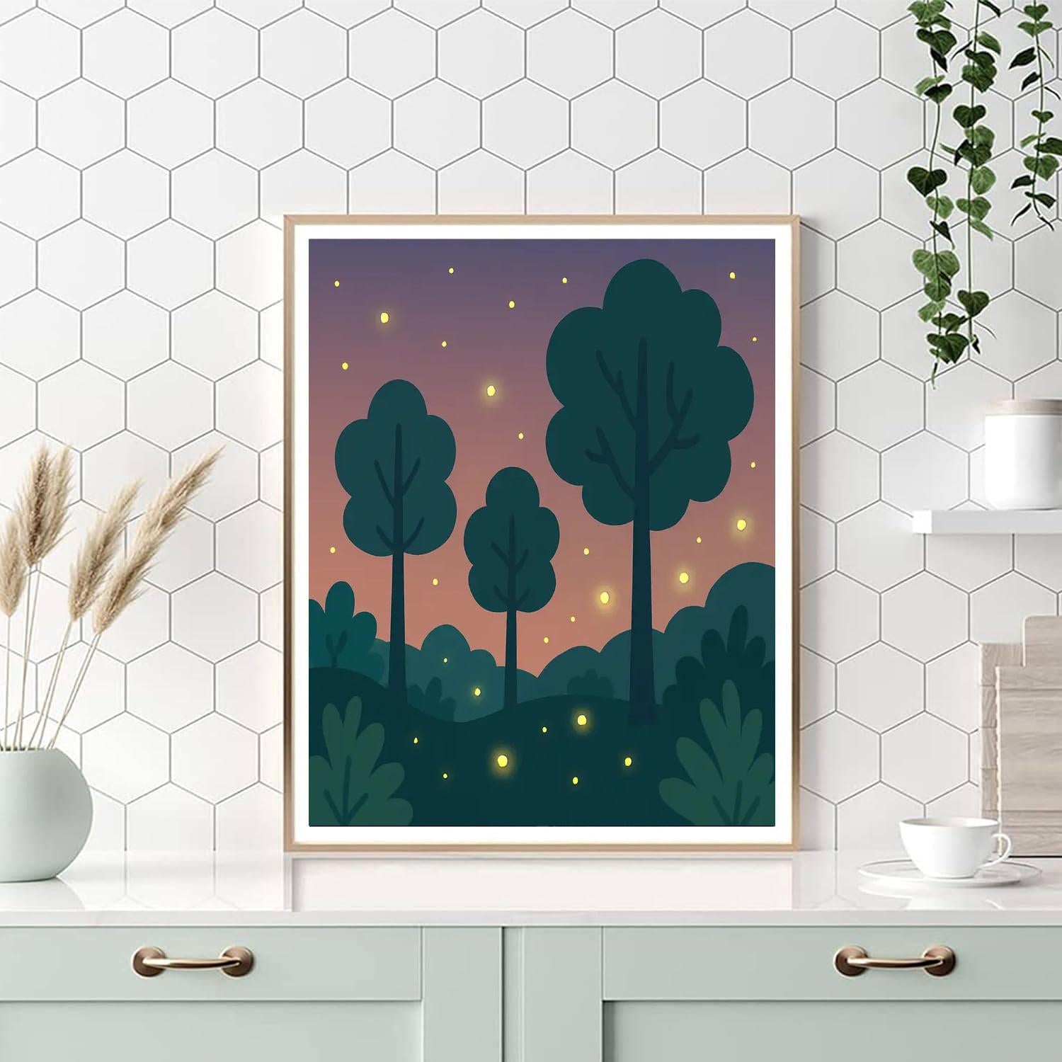 Luminous Firefly's Twilight Glow DIY Paint By Numbers