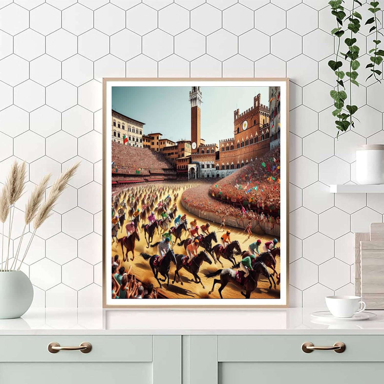 Il Palio Di Siena - Siena, Italy Number Painting