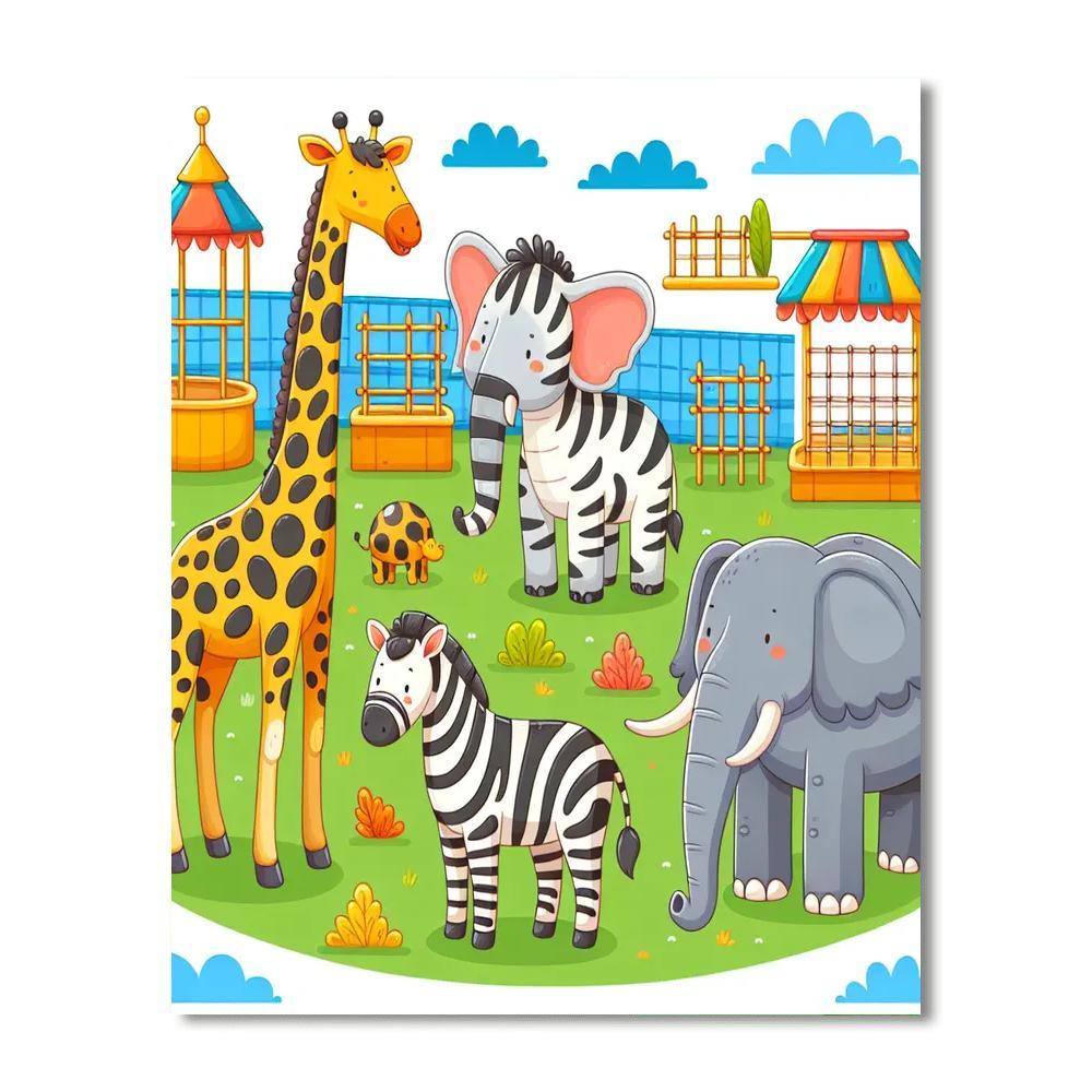 Zoo Adventure Numbered Painting Kits