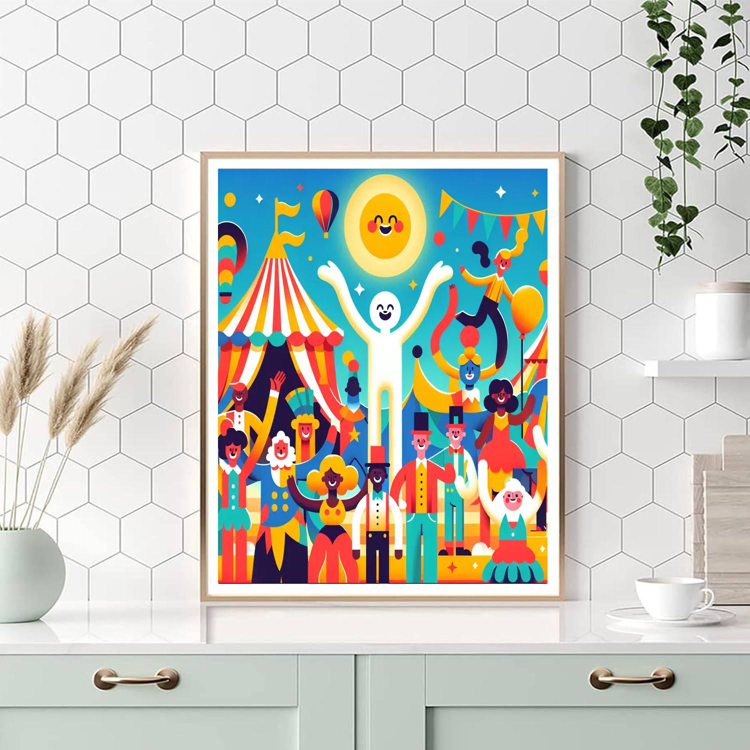 Sunny Circus Spectacle Paint By Numbers Art