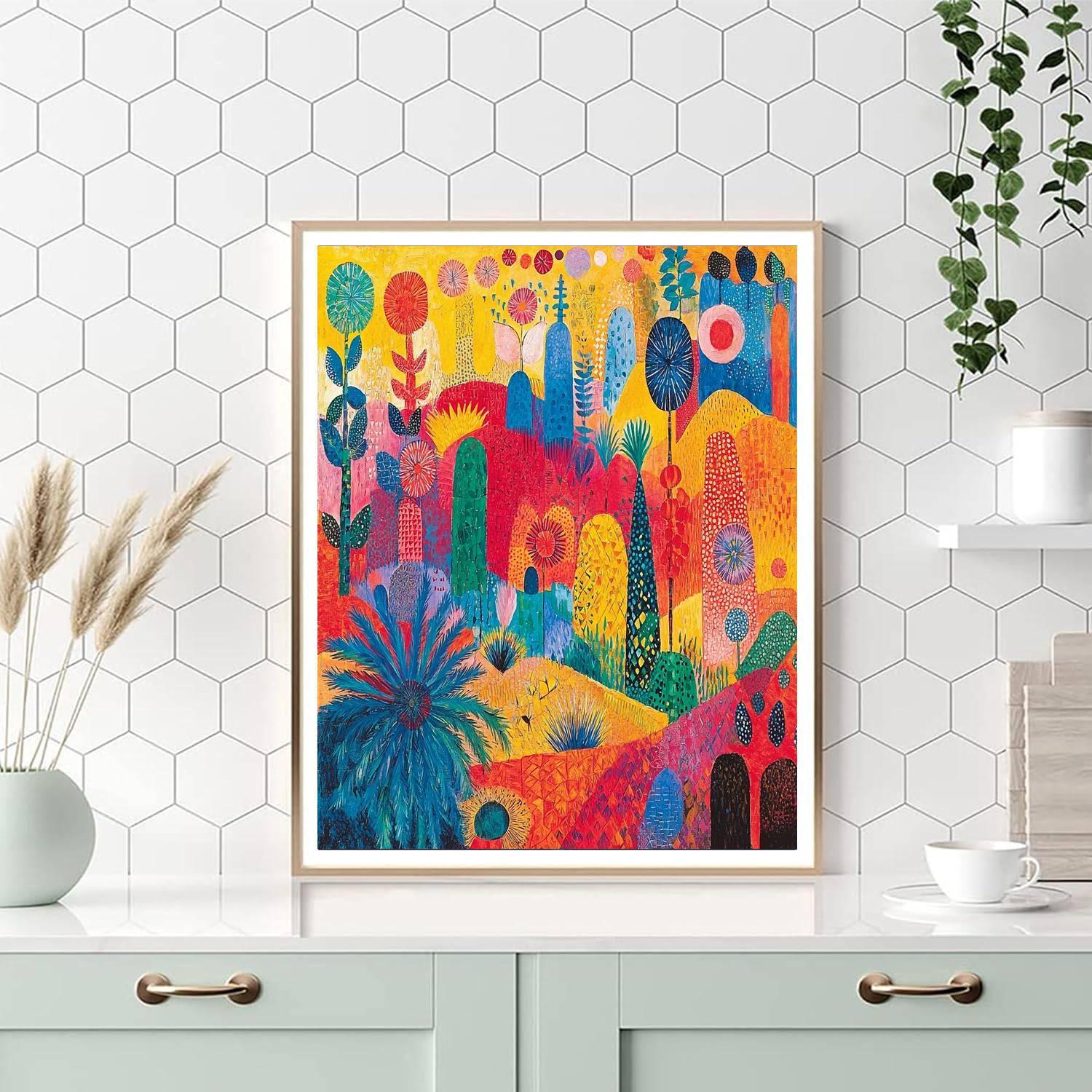 Paul Klee Inspired Vibrant Patterns  DIY Paint By Numbers