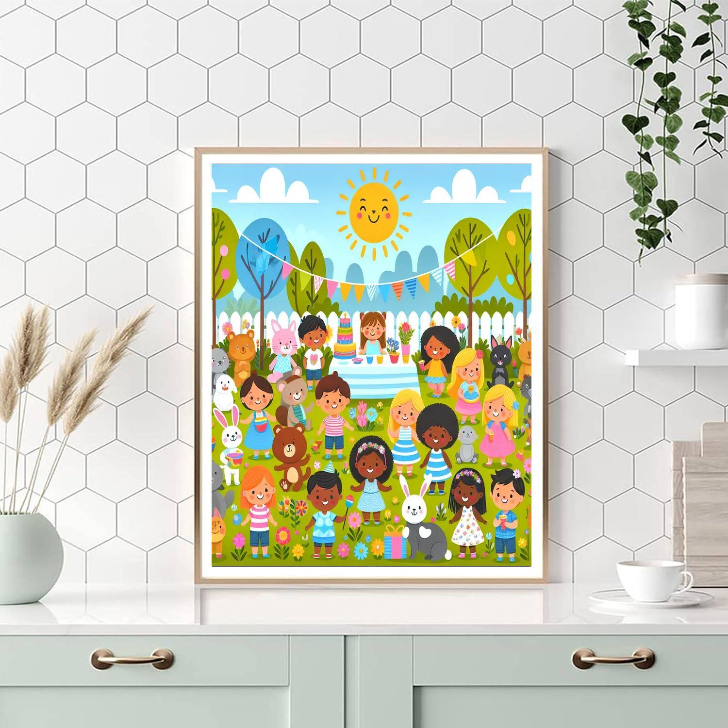 Rainbow Garden Party Paint By Number