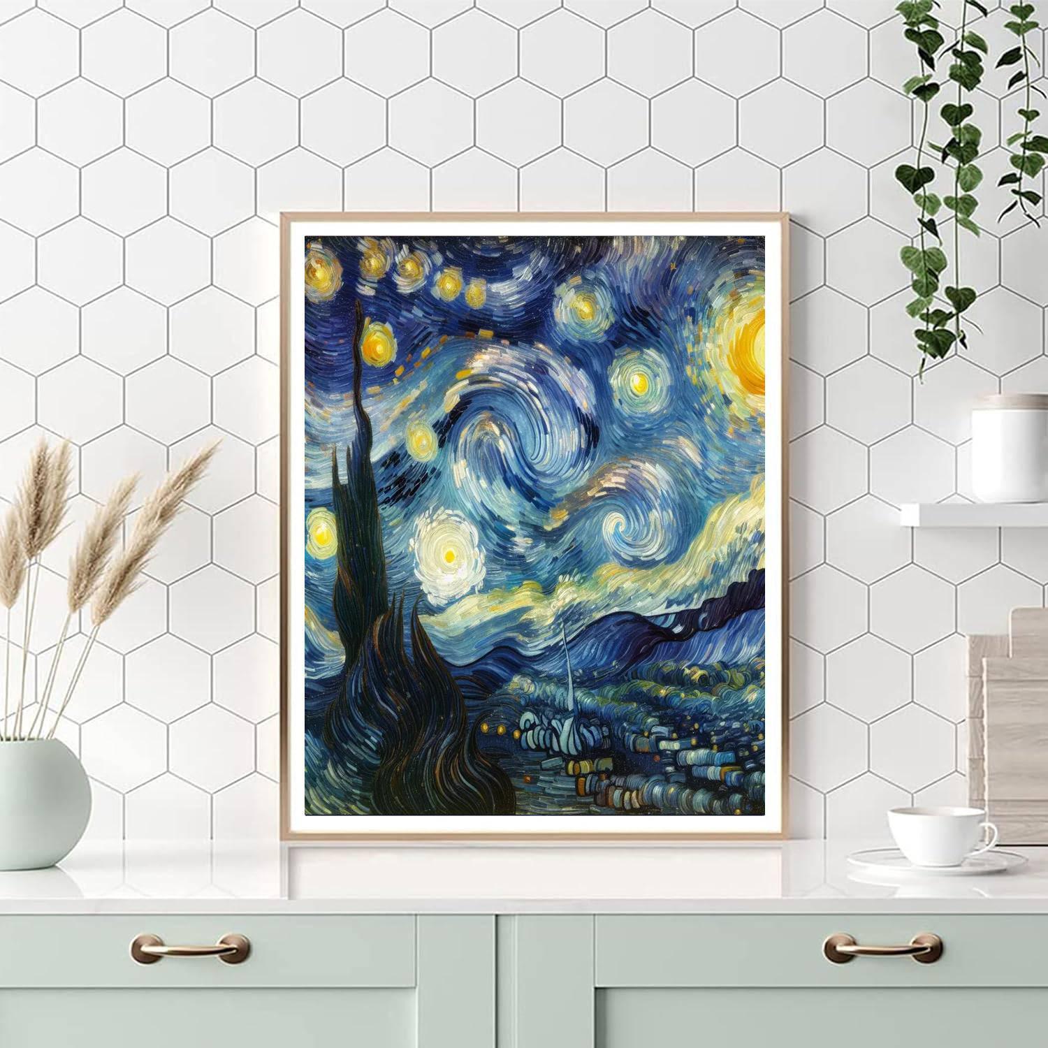 Van Gogh's Starry Night Reverie Number Painting