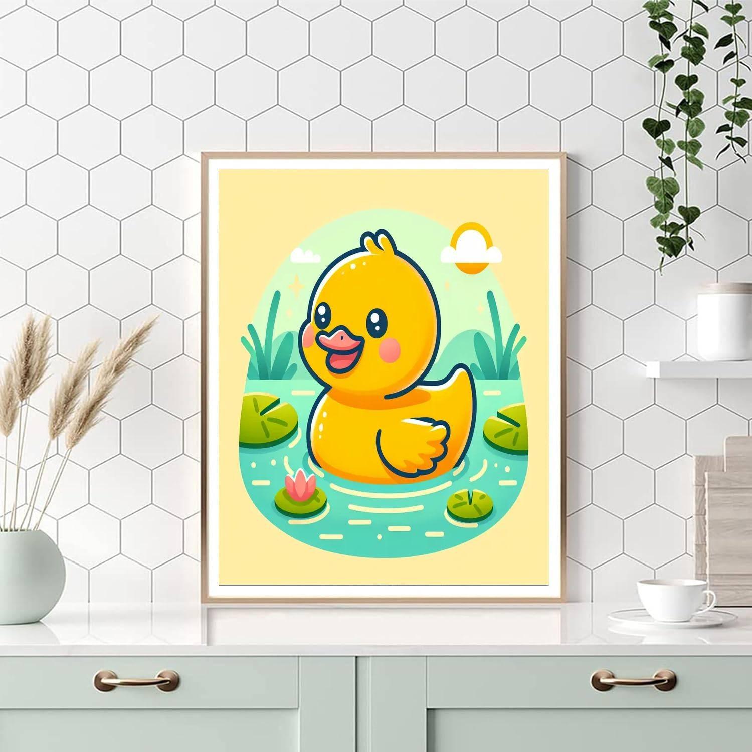 Cheerful Duck Numbered Painting Kits
