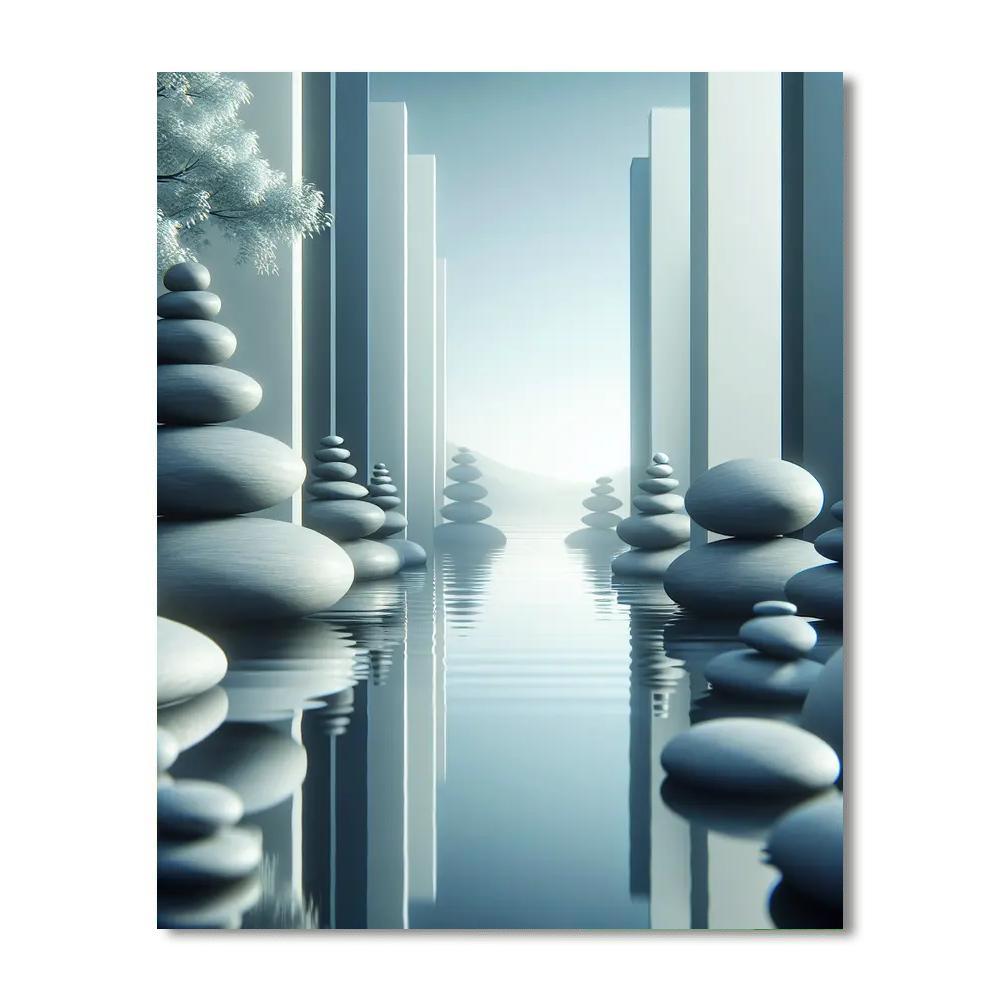 Harmonious Zen Stones Painting Number Kit
