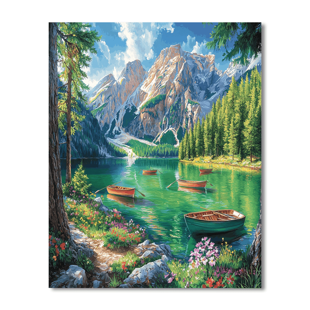 Lago Di Braies Numbered Painting Kits