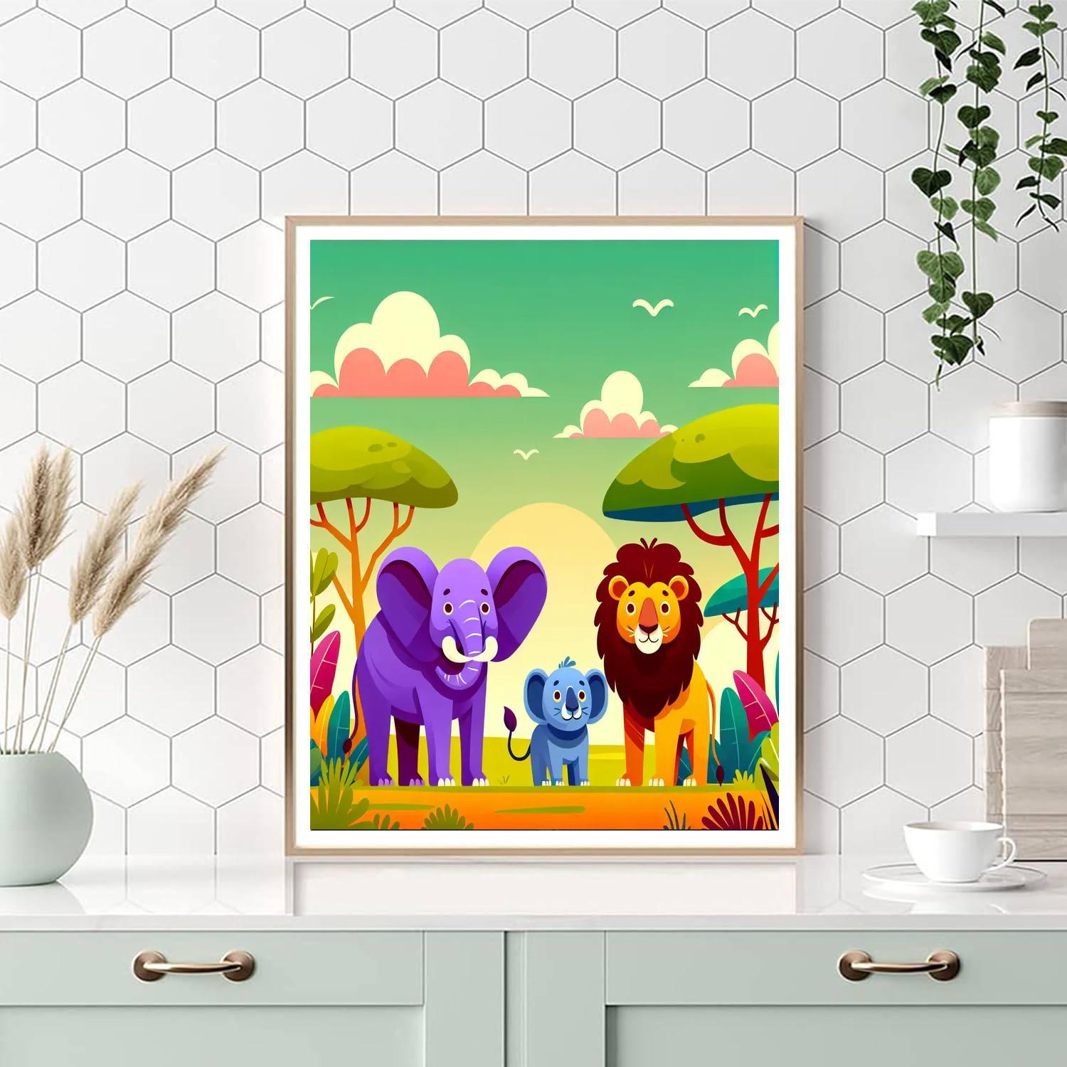 Adventurous Explorer Safari Painting Number Kit