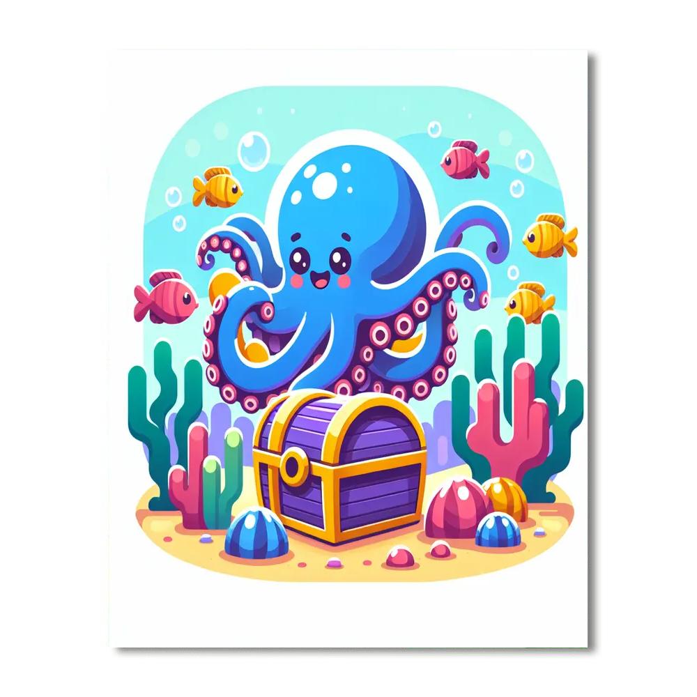 Ocean's Treasure Hunt Number Painting