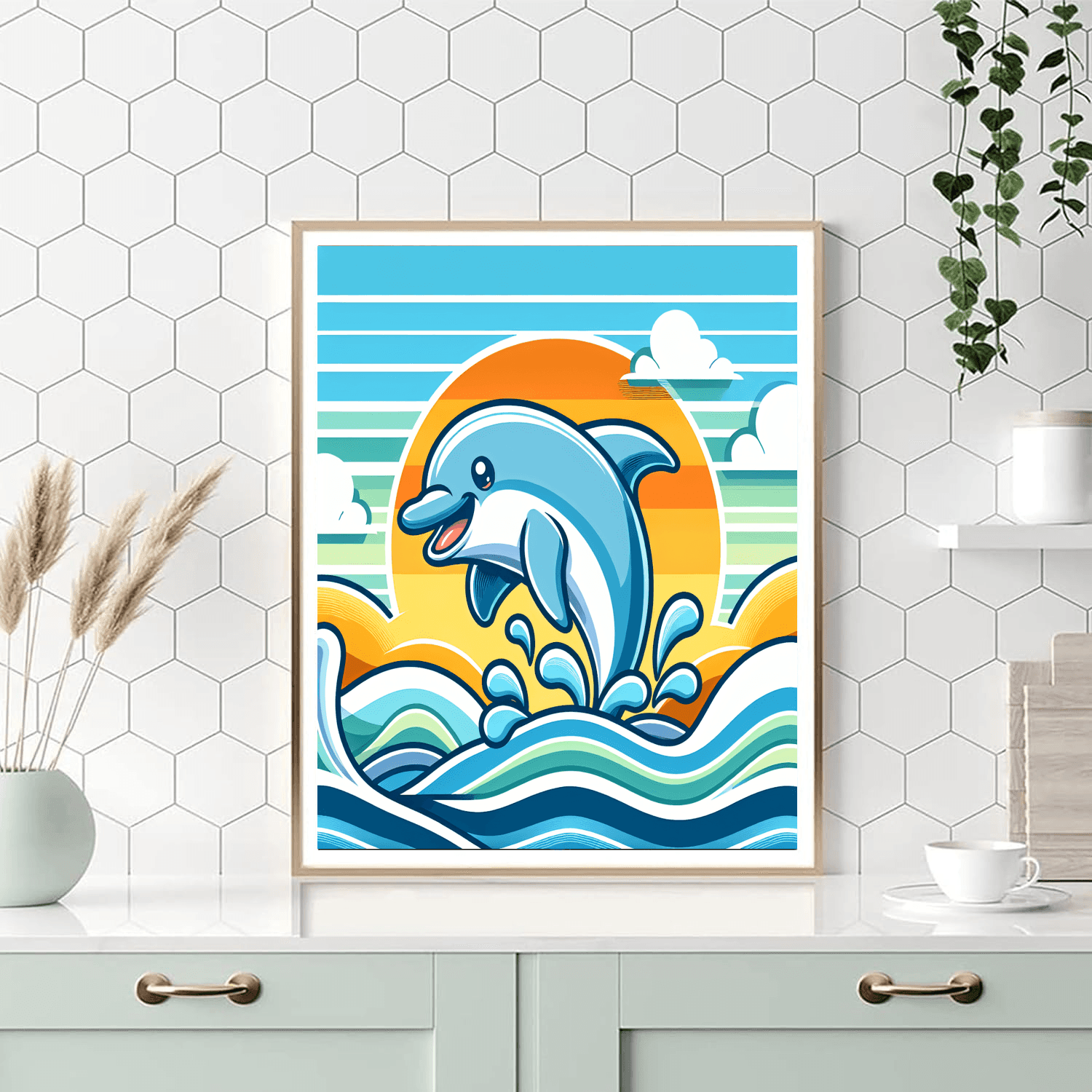 Giggling Dolphin Paint By Number