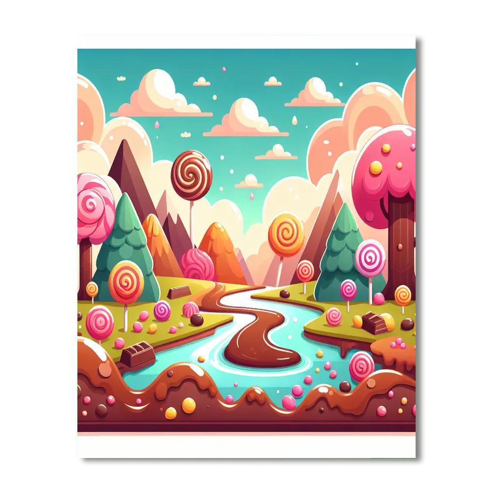 Cheery Candy Land Adventure Paint By Number