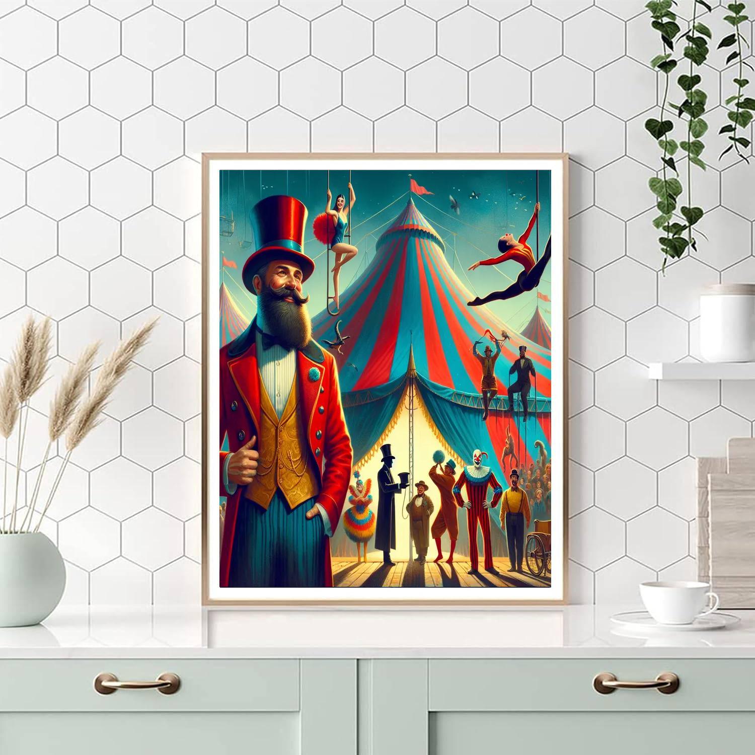 Vintage Circus Nostalgia Numbered Painting Kits