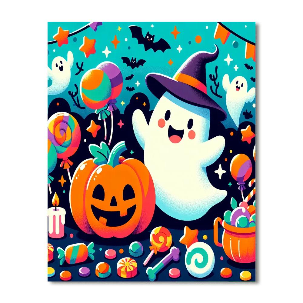 Dancing Halloween Friends Numbered Painting Kits