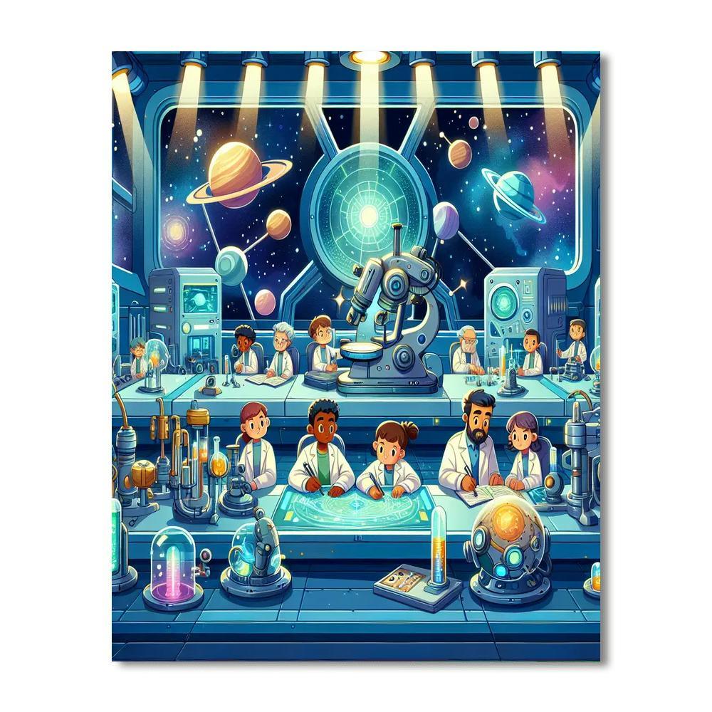 Space Lab Experiment Numbered Painting Kits