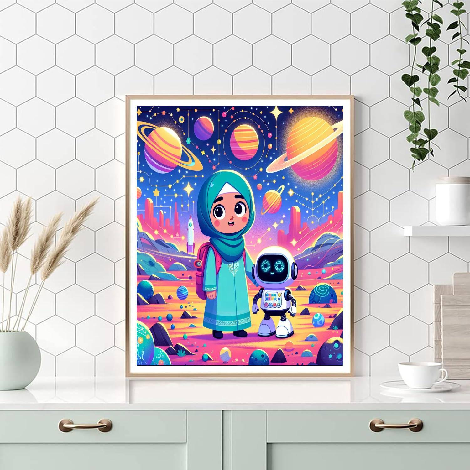 Robo Space Exploration Paint By Number
