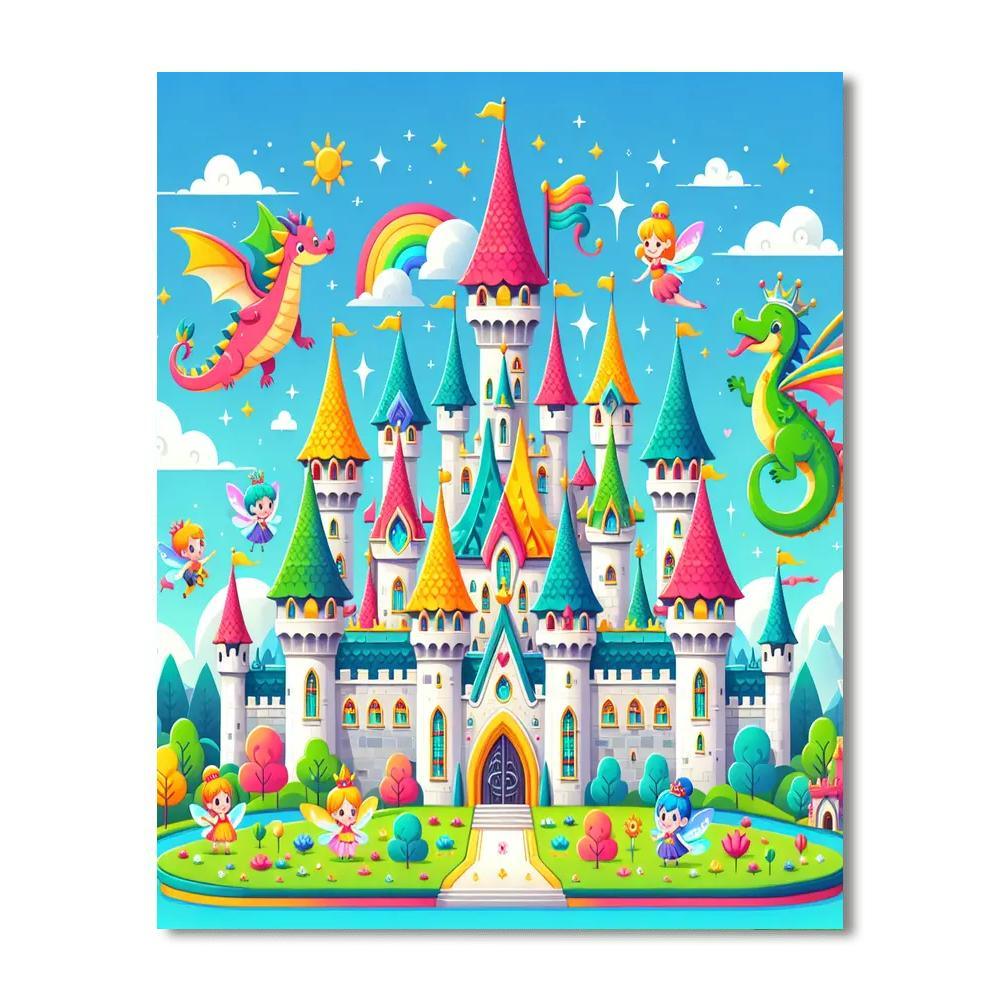 Adventure At The Enchanted Castle Paint By Numbers