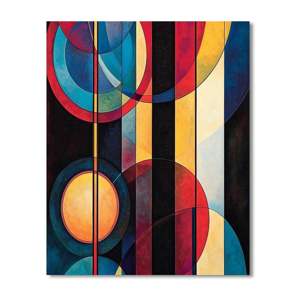 Wassily Kandinsky Inspired Time Travel In Abstract  Painting By Numbers Kit