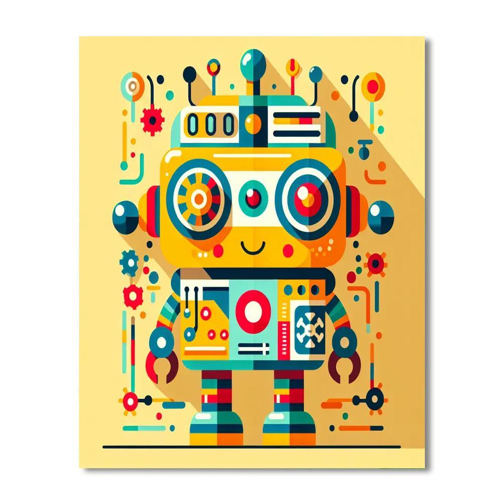 Robot Heroes DIY Paint By Numbers