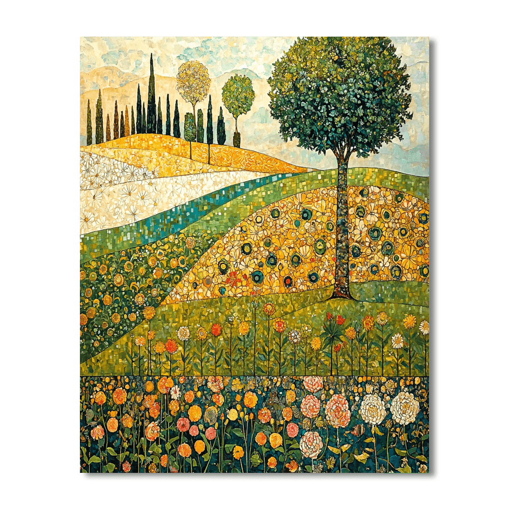 Gustav Klimt Inspired Seasonal Symphony  Paint By Numbers Art