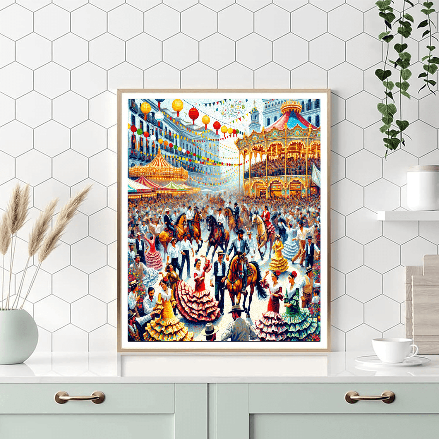 La Feria De Abril - Seville, Spain Painting By Numbers Kit