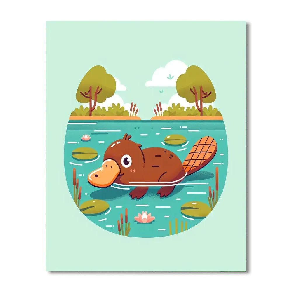 Perky Platypus Paint By Numbers Art