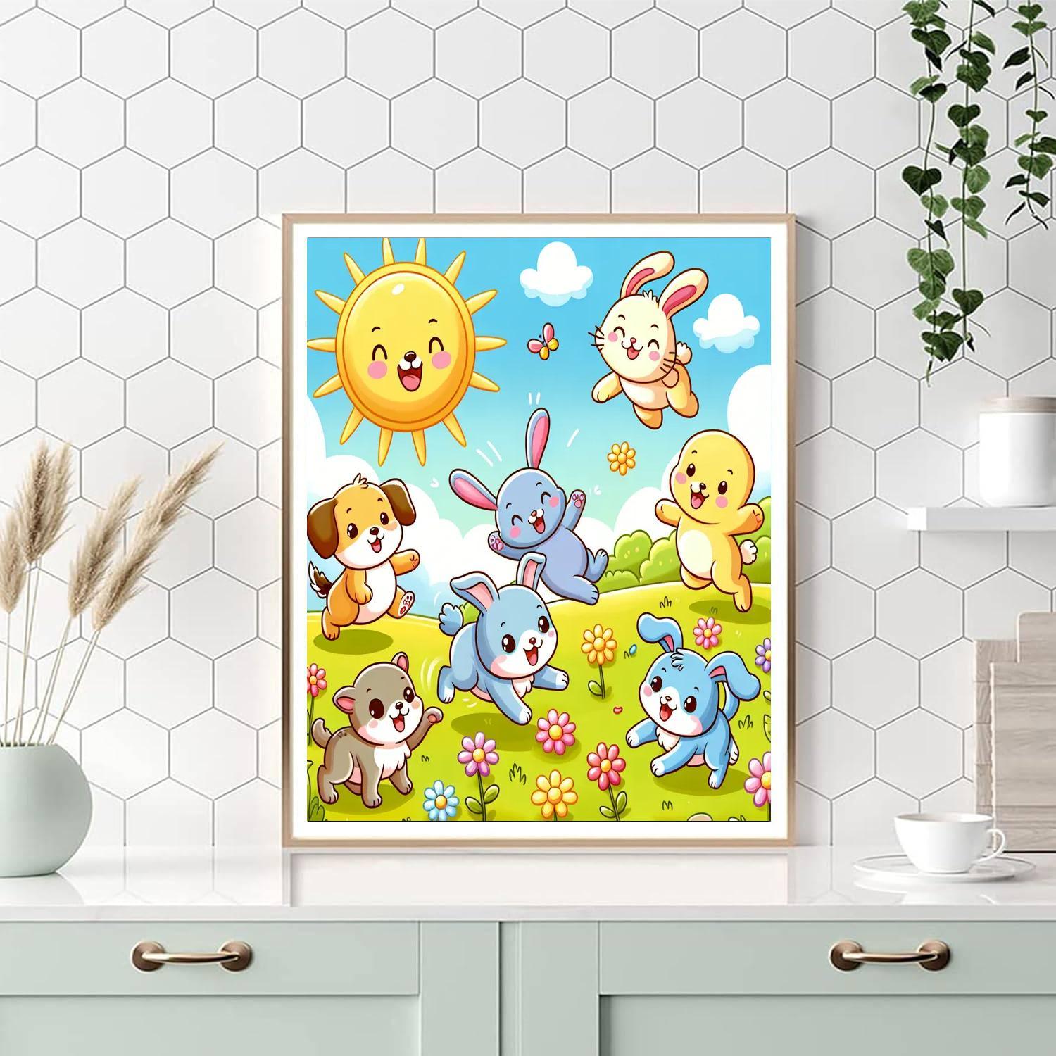 Cuddly Animal Adventures Painting By Numbers Kit