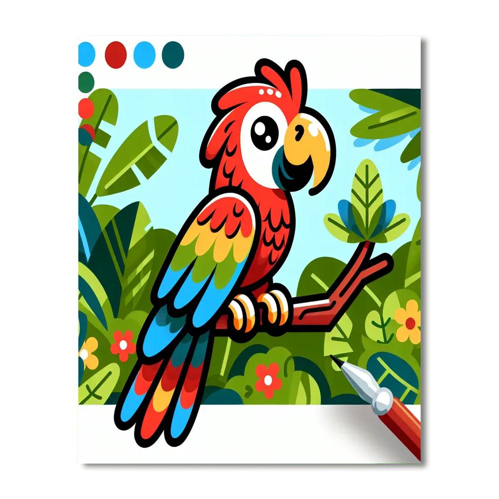 Merry Macaw Numbered Painting Kits