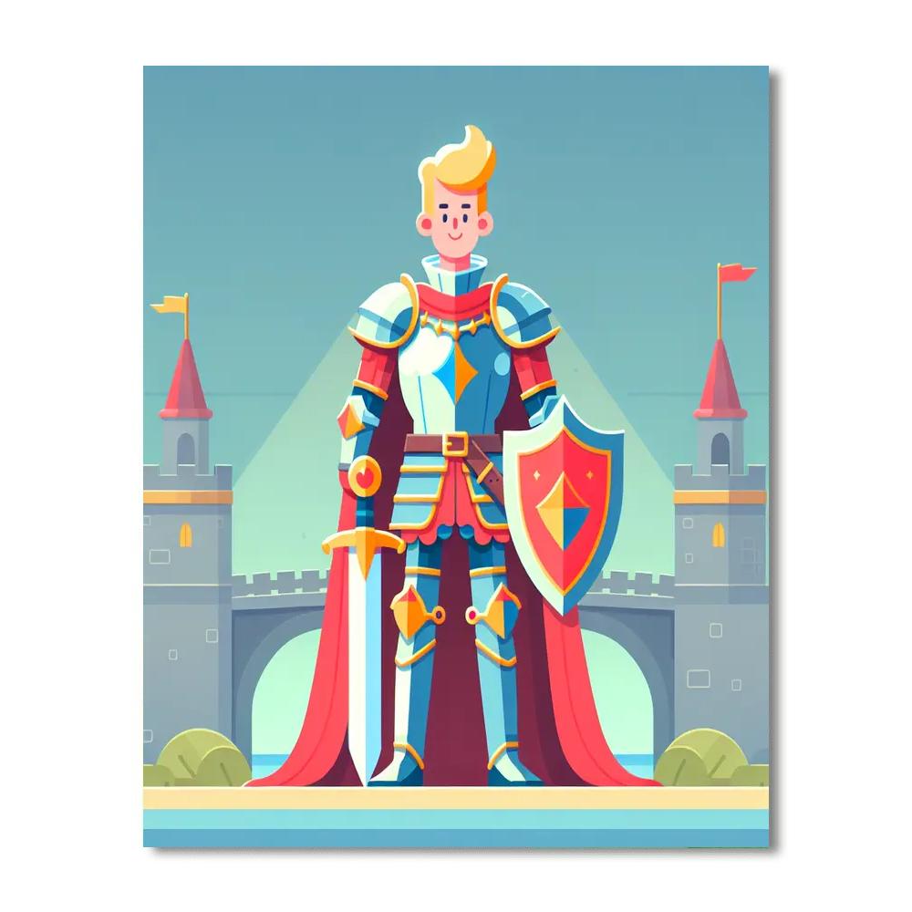 Dashing Knight Painting By Numbers Kit