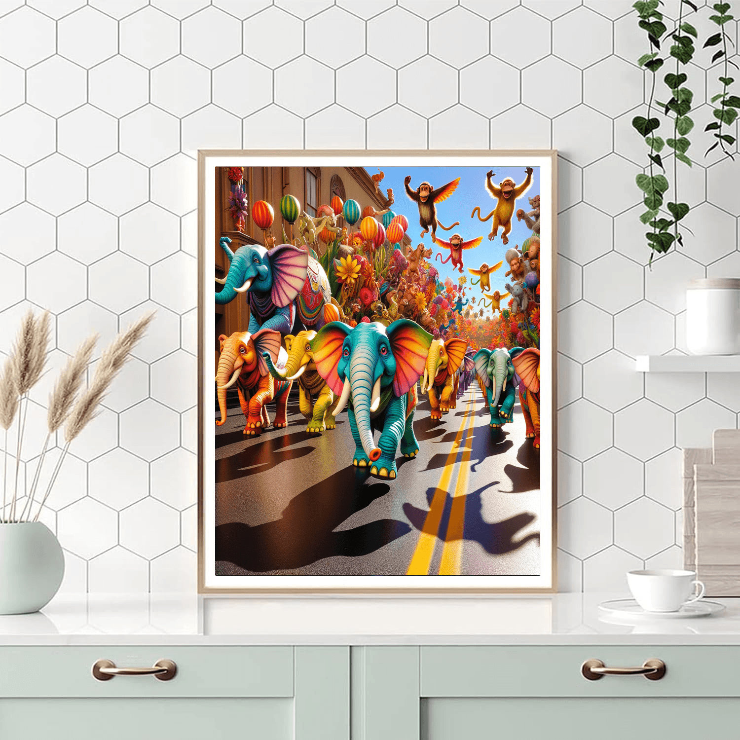 Joyous Parade Of Animals DIY Paint By Numbers