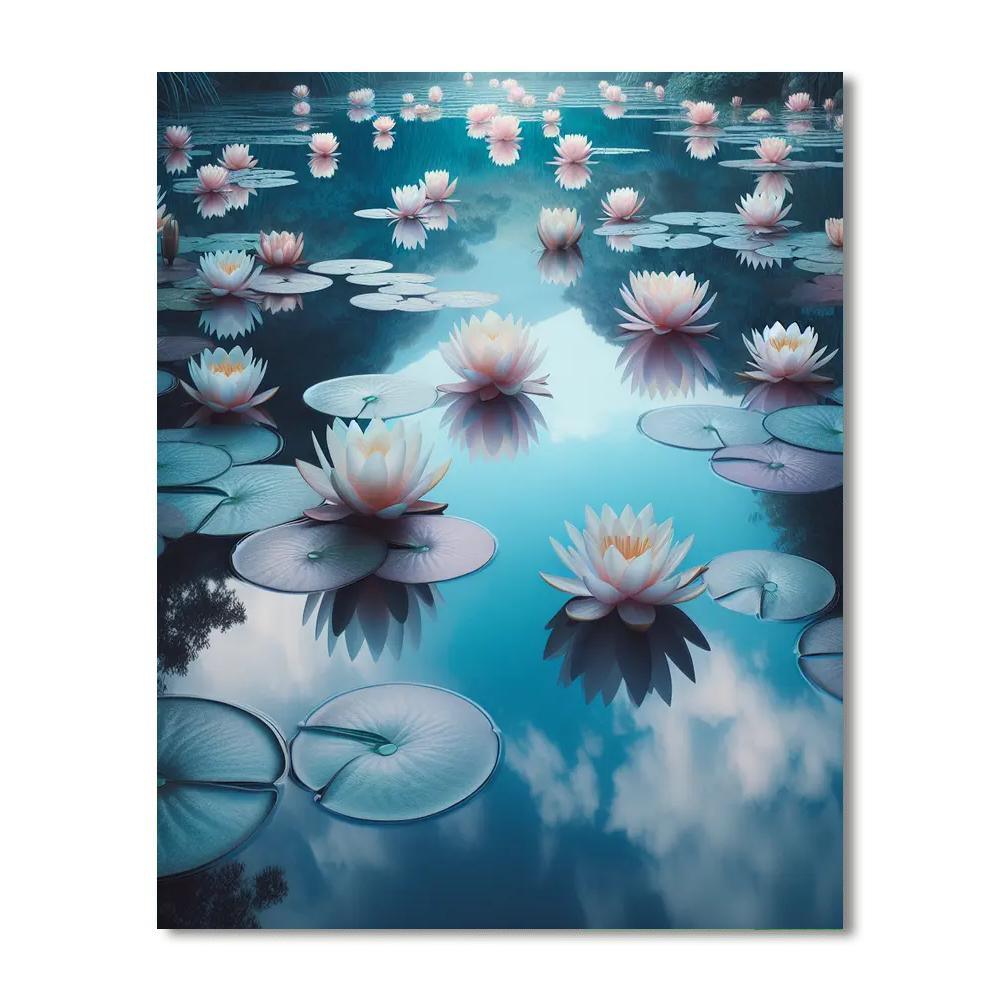 Dreamy Water Lily Pond DIY Paint By Numbers
