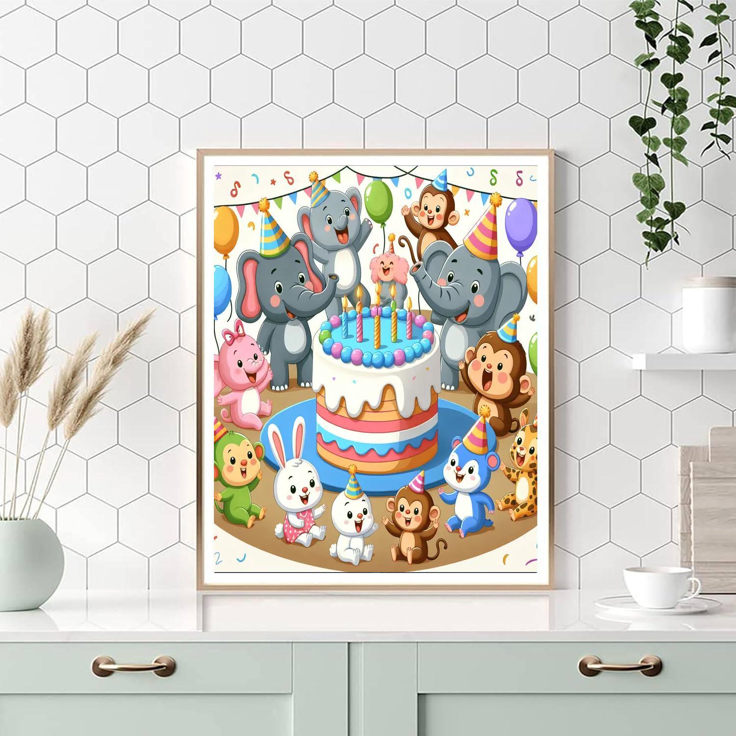Whimsical Animal Birthday Party Paint By Number