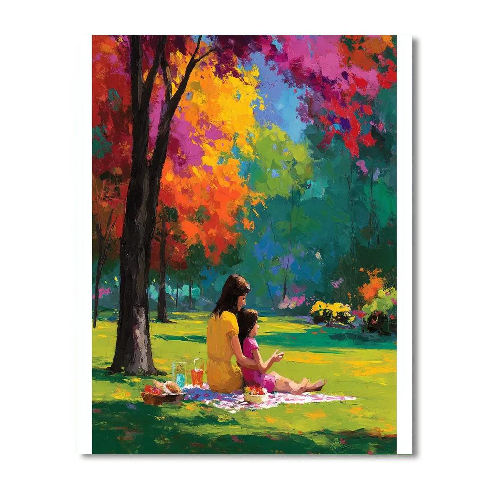 Picnic Day With Mom Painting Number Kit