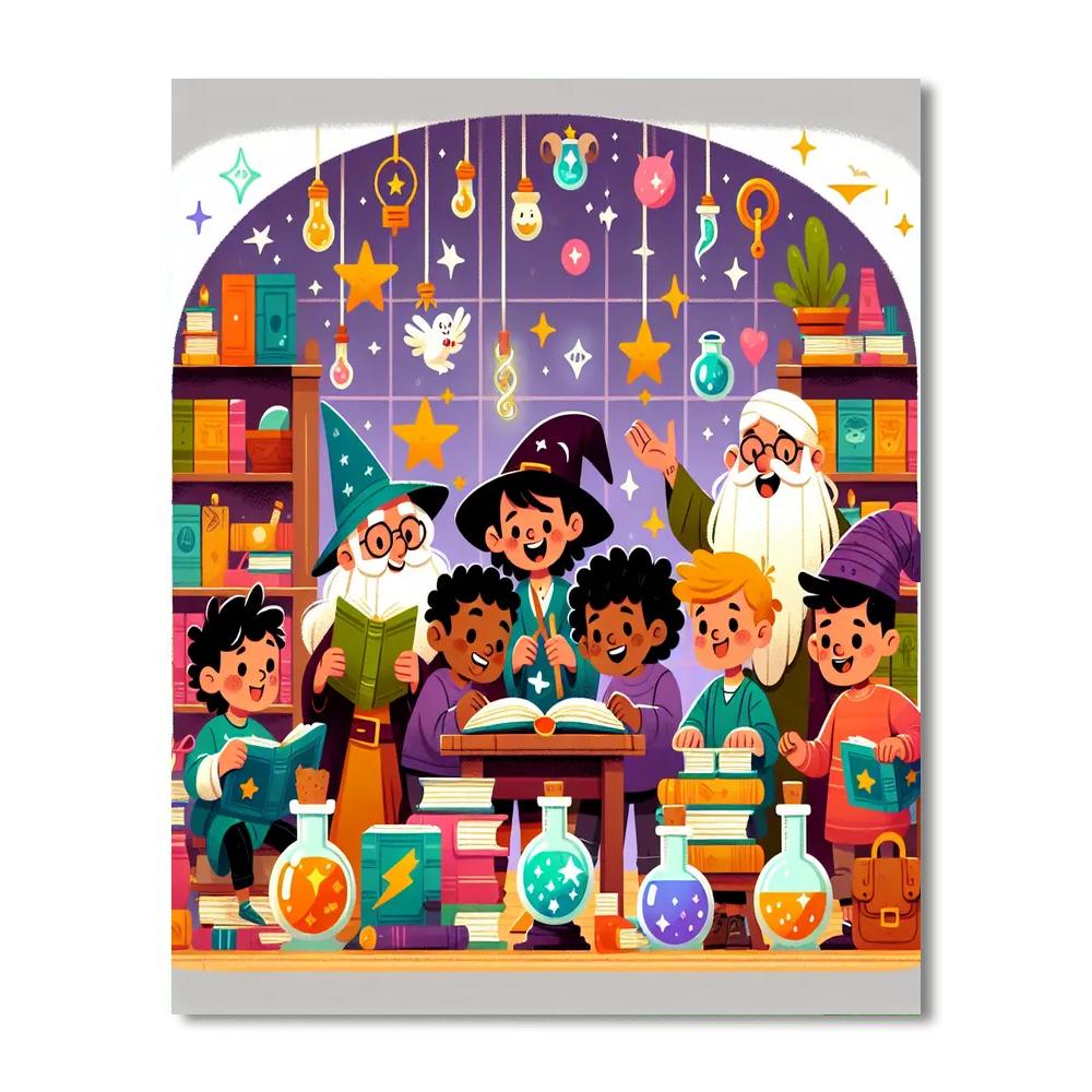 Magical Wizard Workshop DIY Paint By Numbers